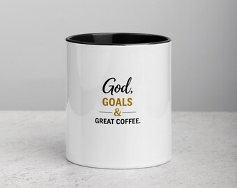 Faith Based Coffee Mug | God Goals, Christian Hustle