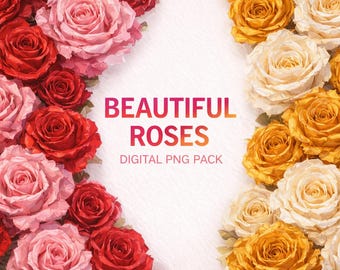 Abstract Rose Art Bundle Romantic Floral Digital Art Pack