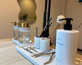 Beauty Tray Bundle, Manicure tray  Set up, Beauty Storage set, Nail tech, Lash tech, Beautician Storage