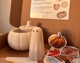 Paint Your Own Halloween kits, Jesmonite Paint kit, Sip and Paint, Evening Painting Activity, Halloween painting