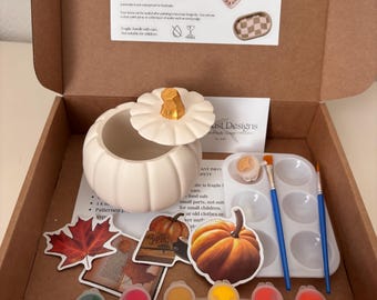 Paint Your Own Pumpkin pot , Halloween craft kit, Painting Activity, Halloween painting,