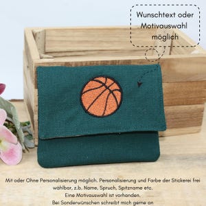 Kleiner Geldbeutel - Kinder Brieftasche - Petrol , personalisierbar mit Namen und Motiv