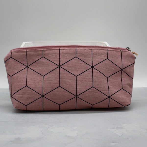 Federtasche, Etui , Schlampermäppchen Rosa Geometrisch Sechsecke