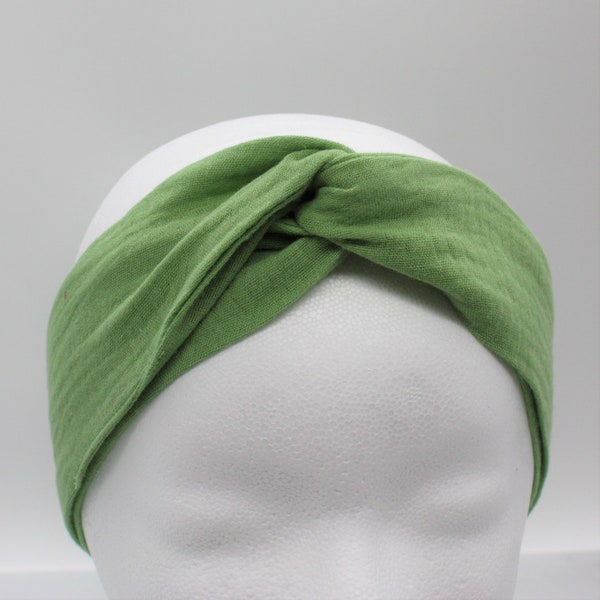 Haarband Musselin zum selberbinden hellgrün