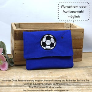 Kleiner Geldbeutel - Kinder Brieftasche - Blau , personalisierbar mit Namen und Motiv