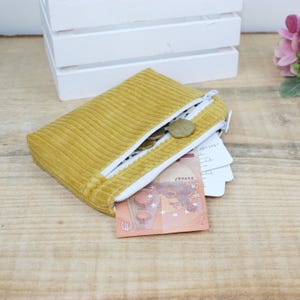 Geldbeutel, Portemonnaie, Geldbörse Cord Gelb , Brieftasche , Leo