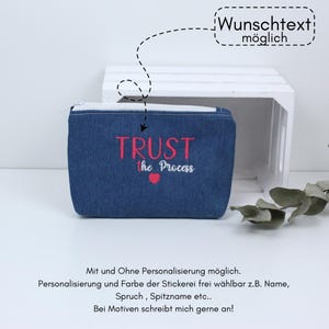 Geldbeutel, Portemonnaie, Geldbörse Jeans Blau , Brieftasche, Personalisierung möglich , Leomuster