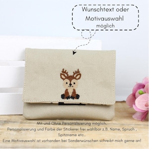 Kleiner Geldbeutel - Kinder Brieftasche - Beige , personalisierbar mit Namen und Motiv