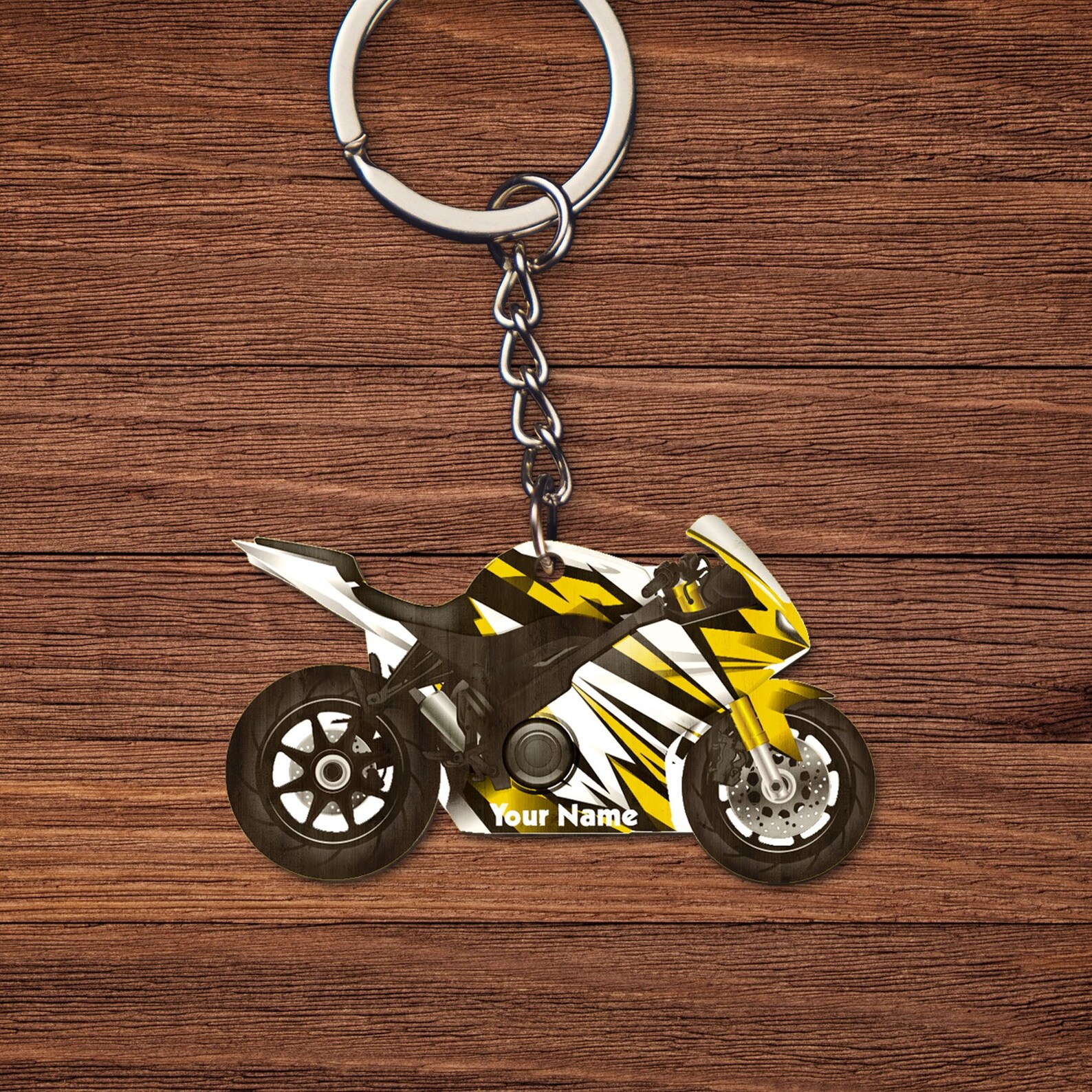 Personalized Motorbike Keychain Motor Driver Custom Keychain Etsy