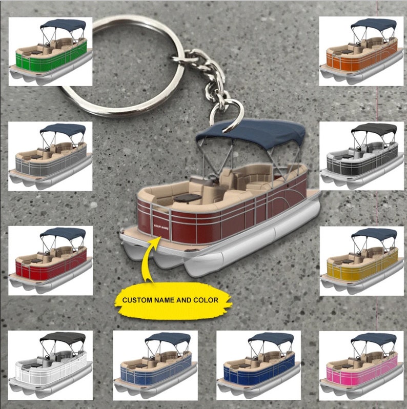 Pontoon Boat Ornament With Lights Rgb Color Changing Pontoon Light