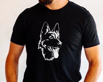 Black German Shepherd Tee, Explore Shirt, German Shepherd, Hiking Shirt, Dog Lover Gift, Dog Shirt, Outdoors Hiking, Fur Baby, Dog Dad Shirt