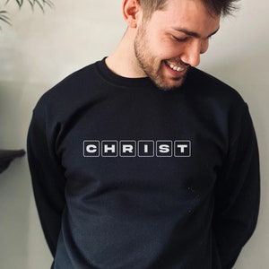 Christ Sweater, Created with a Purpose Sweater, Christian Boho, Apparel for men, Ephesians 2:10, Inspirational, Bible, Crewneck sweater