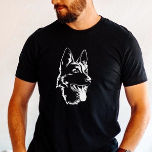 Black German Shepherd Tee, Explore Shirt, German Shepherd, Hiking Shirt, Dog Lover Gift, Dog Shirt, Outdoors Hiking, Fur Baby, Dog Dad Shirt
