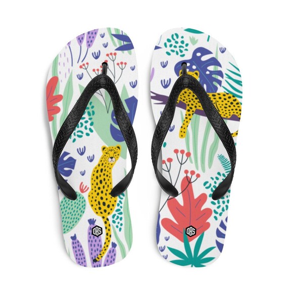 Leopards Tropical Flip flops Summer Slippers Slippers for Animal