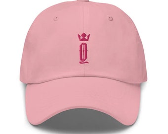 Queen Unisex Twill Hat, Queen of Spades Hat, Swinger Lifestyle Hat, Embroidered Low Profile Brushed Cotton Cap Dad Hat, Baseball Cap, cap