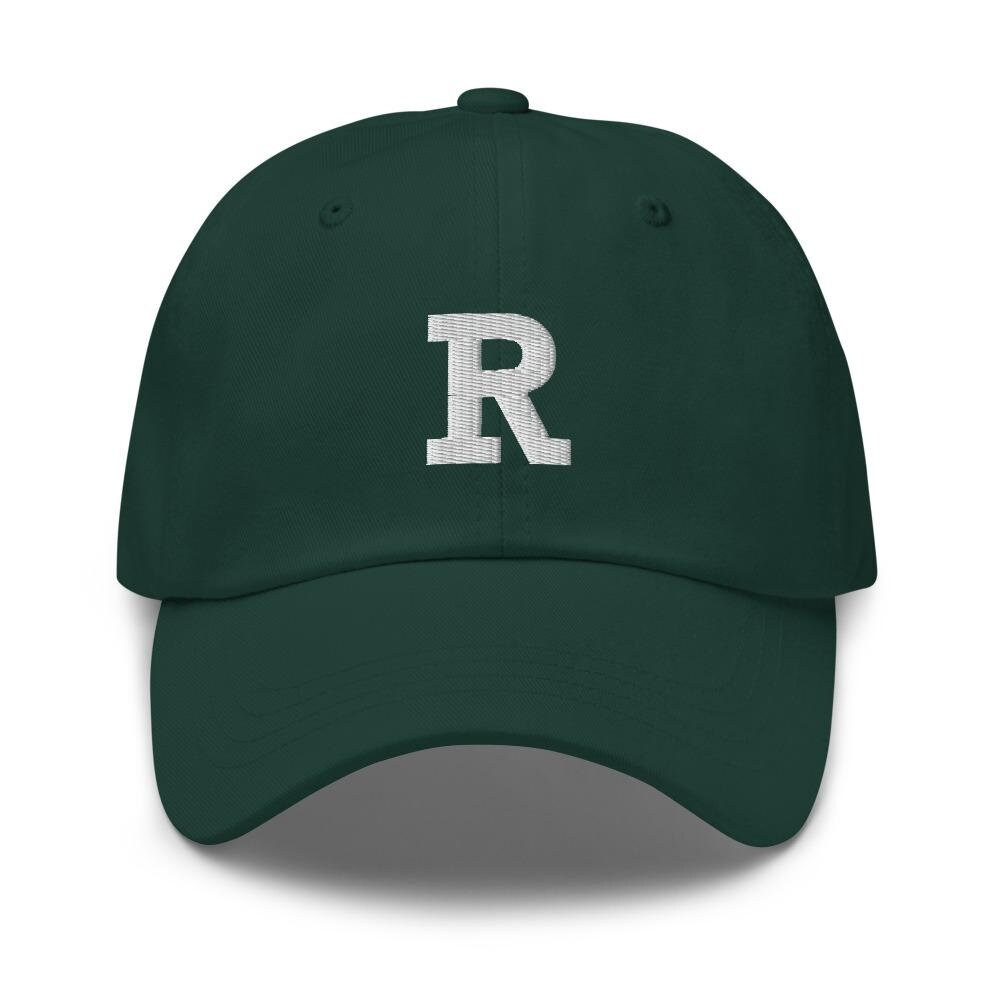 Letter R Hat Letter R Unisex Twill Hat Stitch Letter R Block Font - Etsy