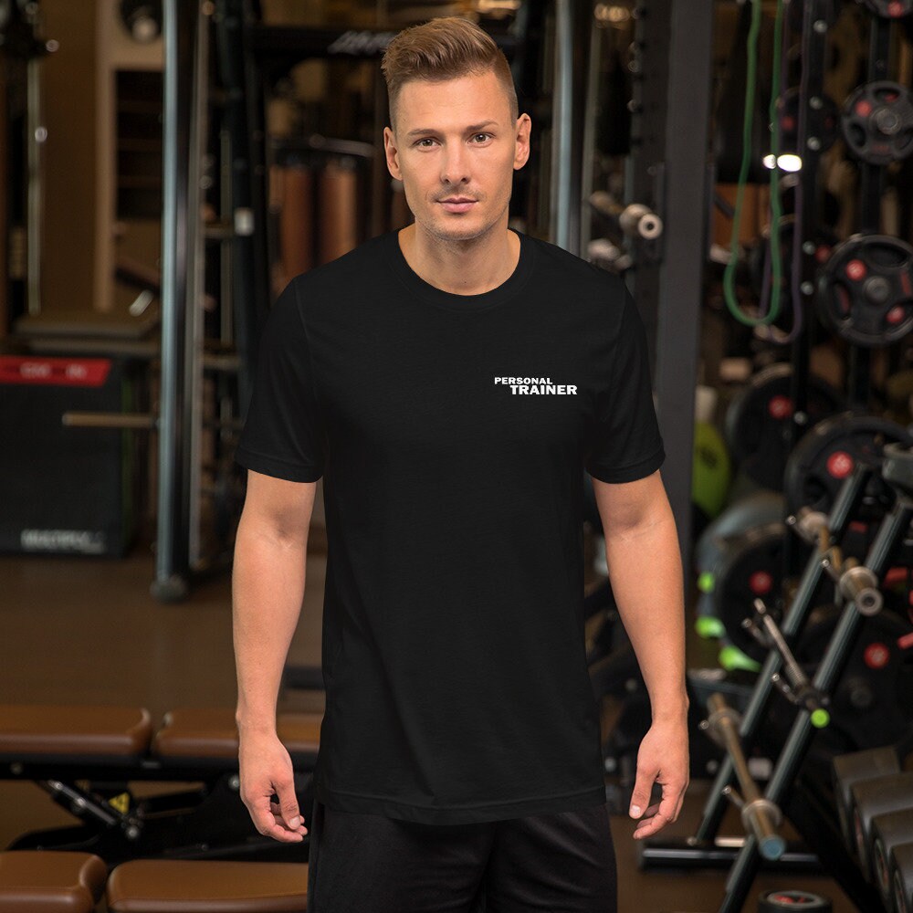 Personal Trainer Men's Black Workout Tshirt, Gym Tshirt, Graphic