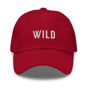 Wild Unisex Twill Hat, Adventure hat, freedom hat, Hippie, Roamer, Traveler, Off road, Hitch hiking, Vintage Caps, Stay Wild, Wild at Heart