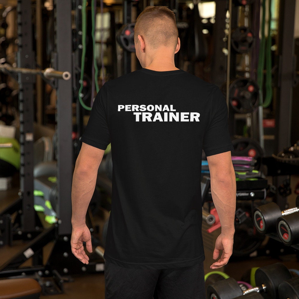 Personal Trainer Men's Black Workout Tshirt, Gym Tshirt, Graphic