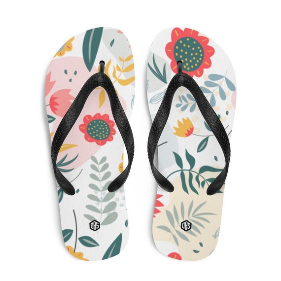 Floral slippers hotsell