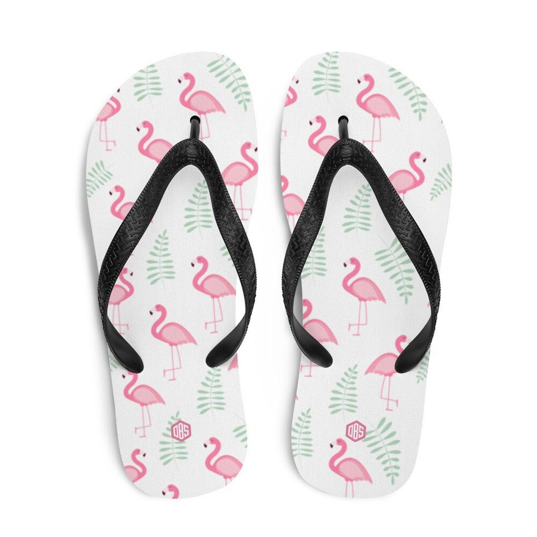 Girls flamingo flip flops sale