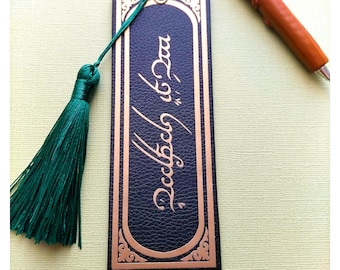 LOTR - Custom Elvish Leather Bookmark