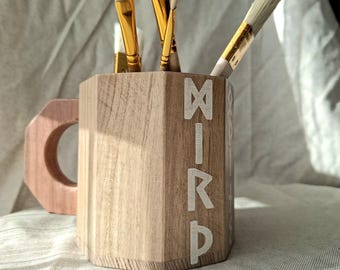 SKOL VIKING STATIONERY - handcrafted Tasmanian Oak stationery tankard