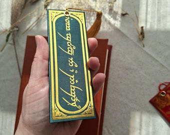 LOTR "I'm Going on an Adventure" Satin Bookbinding Bookmark