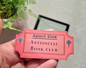 Antisocial Book Club - Water Resistant Sticker