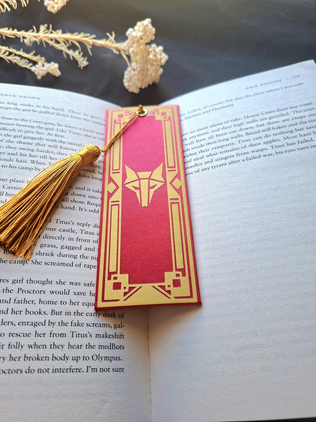 Red Rising Bookmark Print Red Rising - Satin Bookbinding Bookmark - Etsy Australia