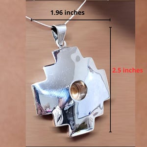 Silver Chacana Pendant/Cusco Peru Pendant/Andean Cross Pendant