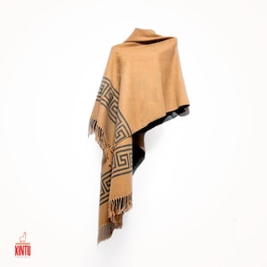 Alpaka Schal, Luxus Reversible Alpaka Faser Schal | Damen Schal Mode | Niedliche Alpaka-Mode | Eleganter Herbst Winter Schal wickeln