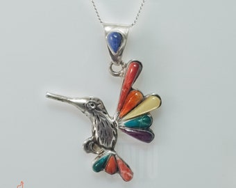 Hummingbird Jewelry Set in 950 Silver - Elegant Handcrafted Necklace and Earrings