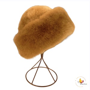 New Russian hat made of baby alpaca fur/soft and warm/Russian hat for women, fine alpaca hat/Cossack hat/alpaca fluff hat/winter Cossack hat