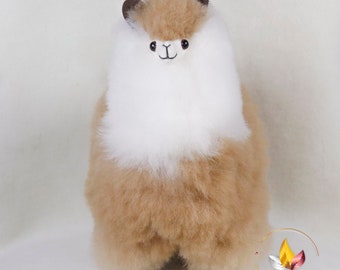 手作りベビーアルパカ毛皮おもちゃ、柔らかいぬいぐるみ、クリスマス