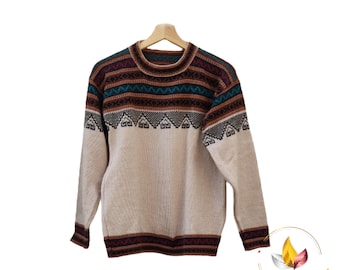 Suéter de hombre en lana de alpaca Suéter unisex Suéter tejido
