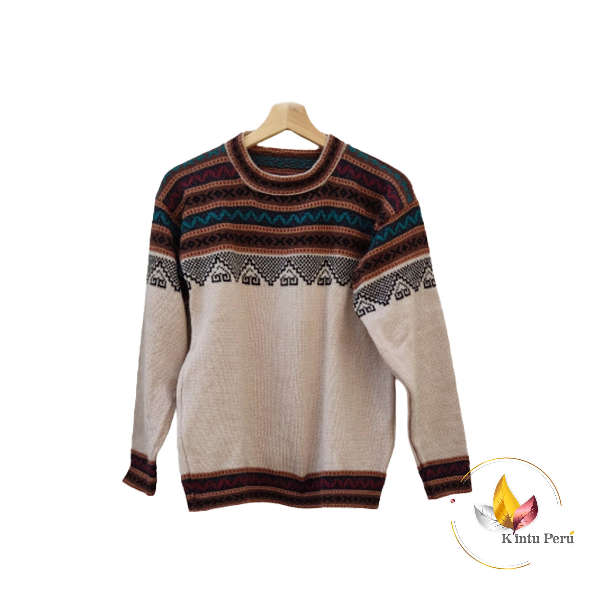 ★★ ★★ Men's Relaxed Fit Alpaca Wool Knit Swea Men's Sweater Made of Alpaca Wool / Unisex Sweater / Hand