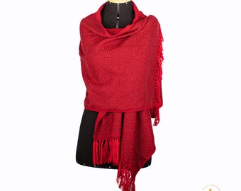 Bufanda de lana de alpaca peruana: manta de lujo, chal para todas las estaciones