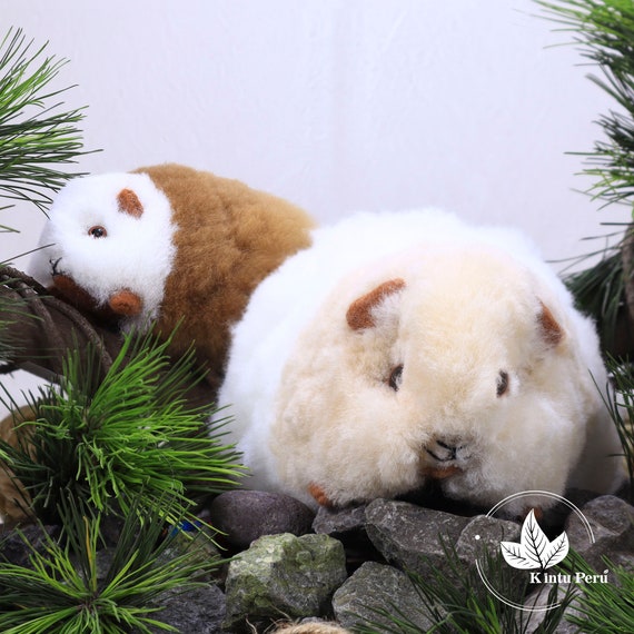 2 Peluches De Cobaya Realistas | Juguetes De Animalitos De Peluche Suaves Y Hechos A Mano | Regalo Educativo Para Niños Y Decoración De Habitaciones