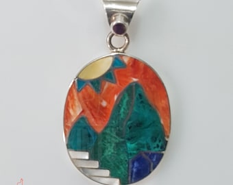 Exquisite 950 Silver Machu Picchu Pendant - Handcrafted Peruvian Artisan Jewelry