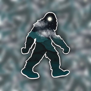 Bigfoot Sticker / Sasquatch Sticker / Bigfoot / Sasquatch / Full Moon Sticker / Sticker / Laptop Sticker / Tumbler Sticker / Vinyl Sticker