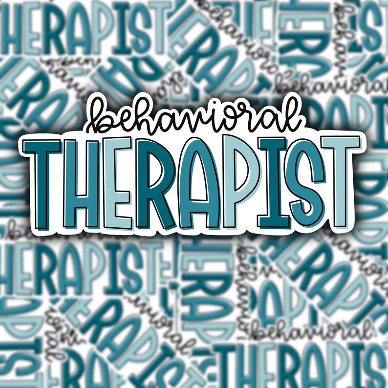 Therapy Lettering Blue Behavioral Therapist Sticker / Behavioral Therapist Decal / Behavioral ...