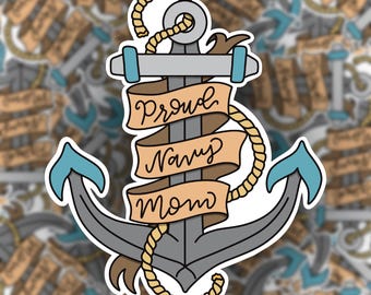 Navy Mom Sticker / Navy Mom Decal / Navy Mom / Military Parent Sticker / Navy Mom Sticker / Navy Sticker / Laptop Sticker / Tumbler Decal