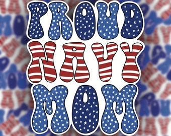 Proud Navy Mom Sticker / Navy Mom Decal / Navy Mom / Military Parent Sticker / Navy Mom Sticker / Navy Sticker / Laptop Sticker / Tumbler