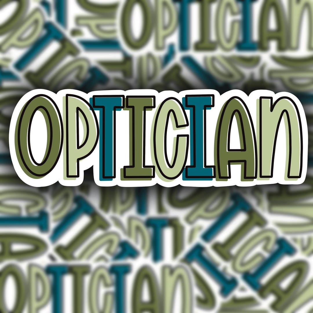 Sticker Optometry Optician Sticker / Optometry Sticker / Optician / Sticker / Water ...