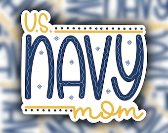 Navy Mom Sticker / Navy Mom Decal / Navy Mom / Military Parent Sticker / Navy Mom Sticker / Navy Sticker / Laptop Sticker / Tumbler