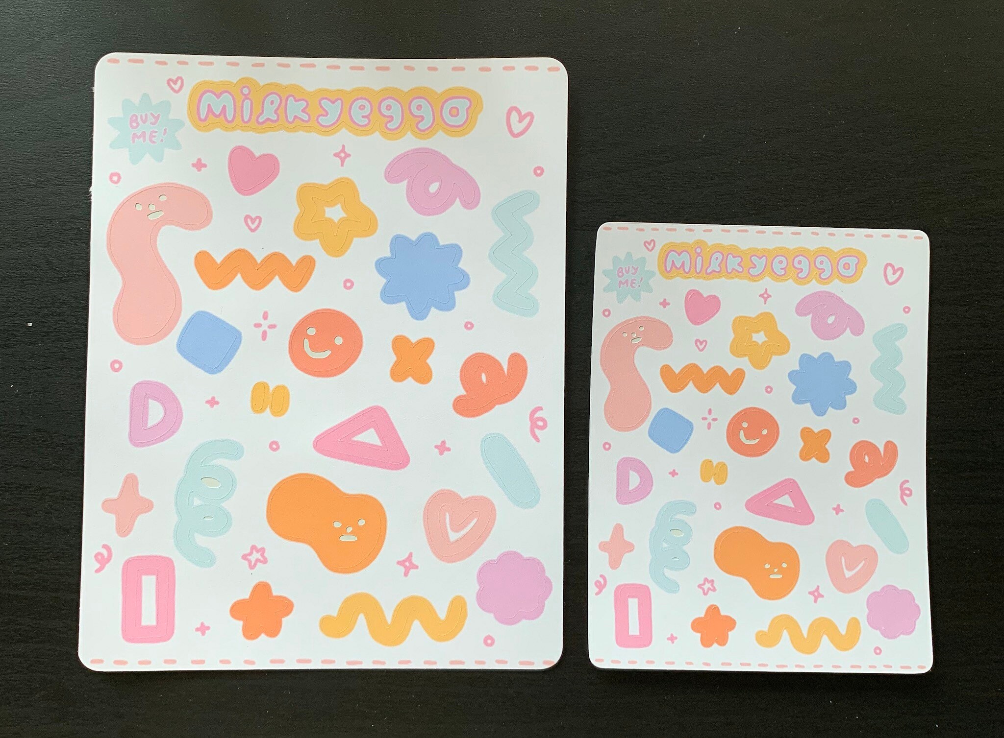 Pastel Shape Sticker Sheet Cute Stationery Planner - Etsy