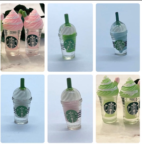 4 Pcs Mix Starbucks Cup, Starbucks Logo, Starbucks Embellishment, Starbucks  Miniature, Frappuccino Drink Miniature, Starbucks Drink Mini 