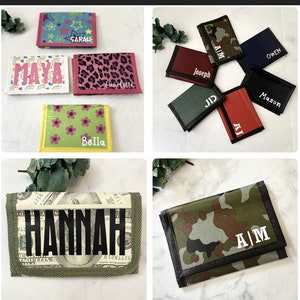 Personalisierte Geldbörsen für Kinder, Kinder-Geldbörse, Partygeschenke, Weihnachtsgeschenke, Comic-Geldbörsen, Camo-Geldbörsen