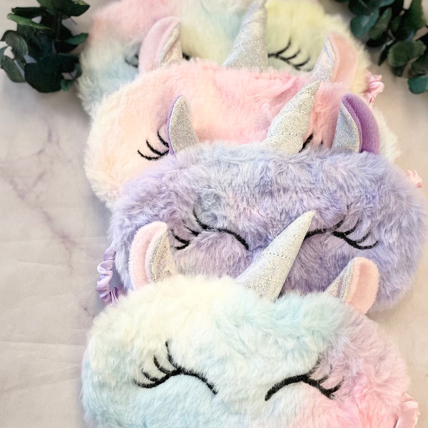 Sleeping Mask, Cotton candy sleeping mask, unicorn sleeping mask, party favors, slumber party, sleepover party, unicorn sleeping mask